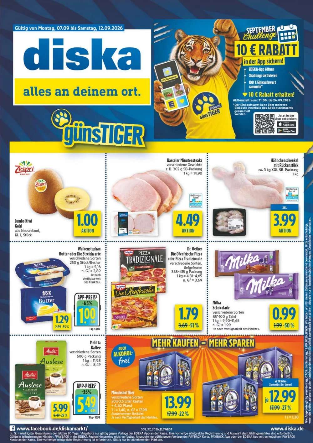 Diska Prospekt Aktuell ab 21.09.2026 | Nächste Woche Online Blättern 1 diska prospekt kw-37