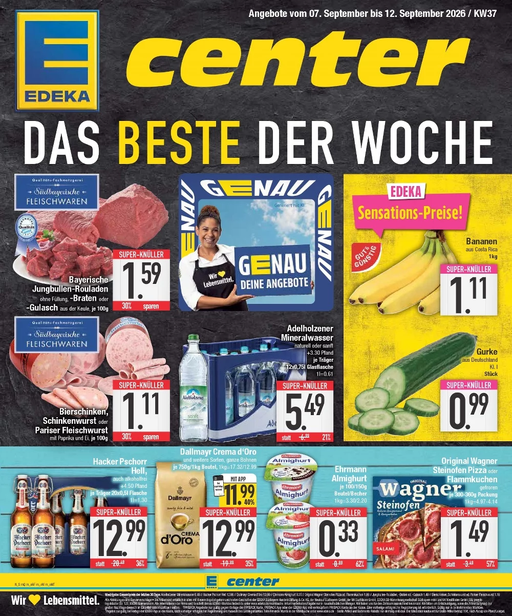 E Center Prospekt Aktuell ab 21.09.2026 | Angebote Online Blättern 1 e center prospekt kw-37