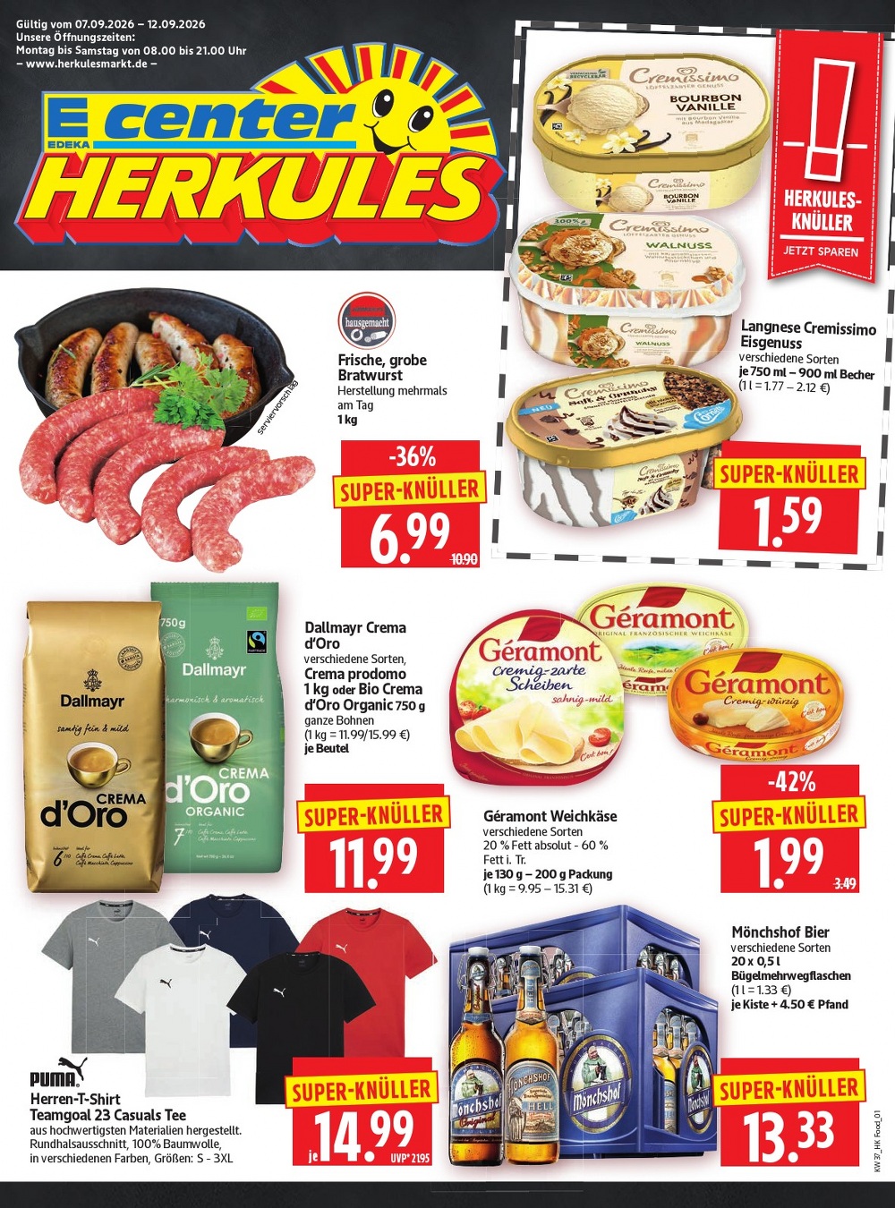 Herkules E Center Prospekt Aktuell ab 21.09.2026 | Nächste Woche Online Blättern 1 herkules e center prospekt kw-37