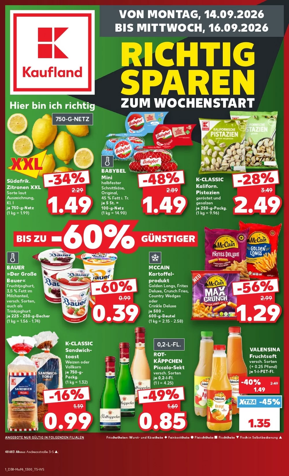 Kaufland Prospekt Wochenstart Aktuell ab 14.09.2026 | Nächste Woche Online Blättern 1 kaufland prospekt kw-38