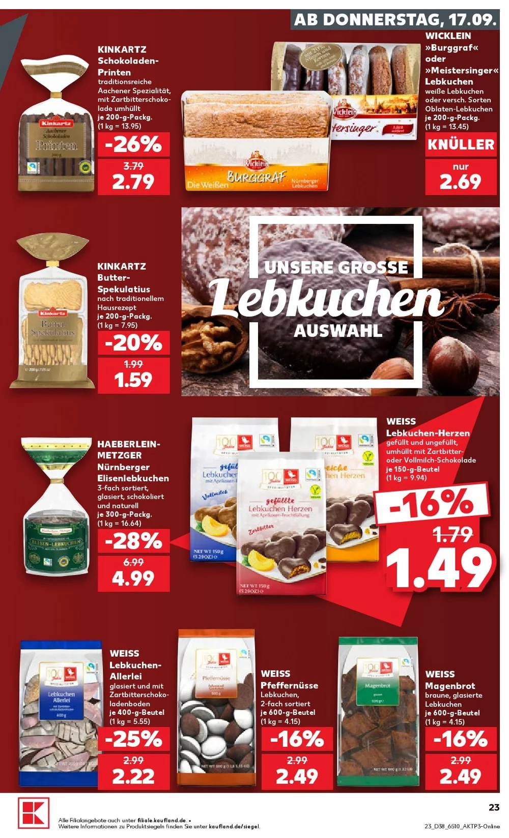 kaufland prospekt september 17 23 23