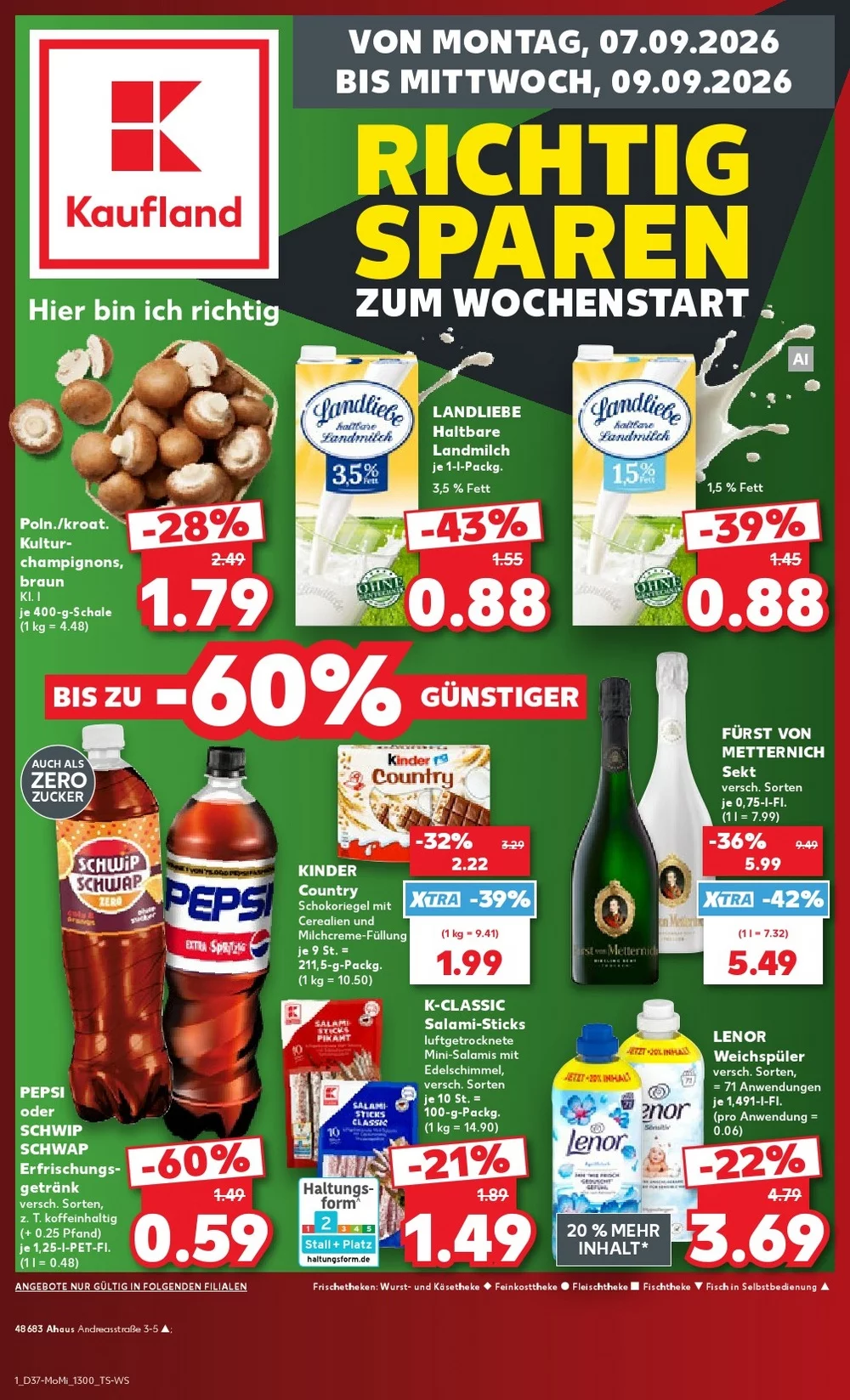 Kaufland Prospekt Wochenstart Aktuell ab 21.09.2026 | Nächste Woche Online Blättern 1 kaufland prospekt kw-37