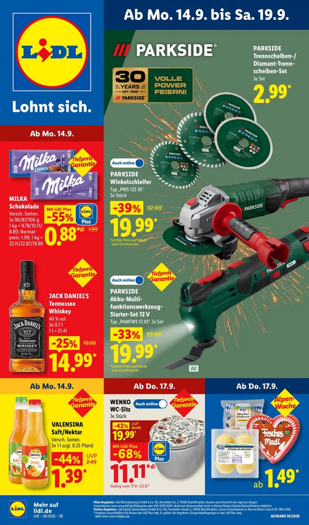 Lidl Prospekt Aktuell ab 14.09.2026 | Angebote Online Blättern 1 lidl prospekt kw-38