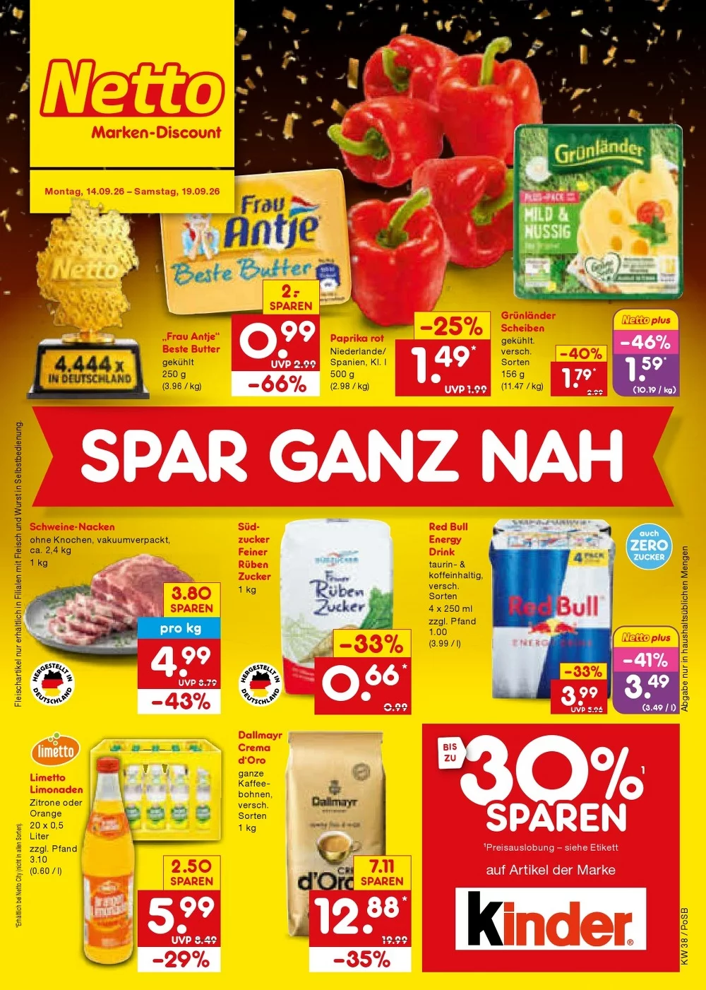 Netto Marken-Discount Prospekt 14.09.2026 | Nächste Woche Online Blättern 1 netto marken prospekt kw-38