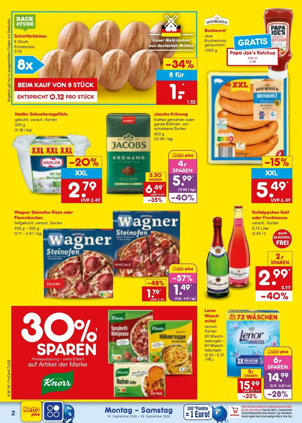 Netto Marken-Discount Prospekt 14.09.2026 | Nächste Woche Online Blättern 2 netto marken prospekt september 14 19 2