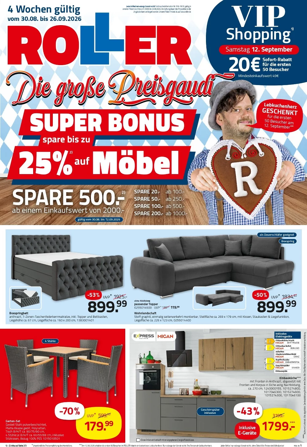 Roller Prospekt Aktuell ab 14.09.2026 | Nächste Woche Online Blättern 1 roller prospekt kw-36-39