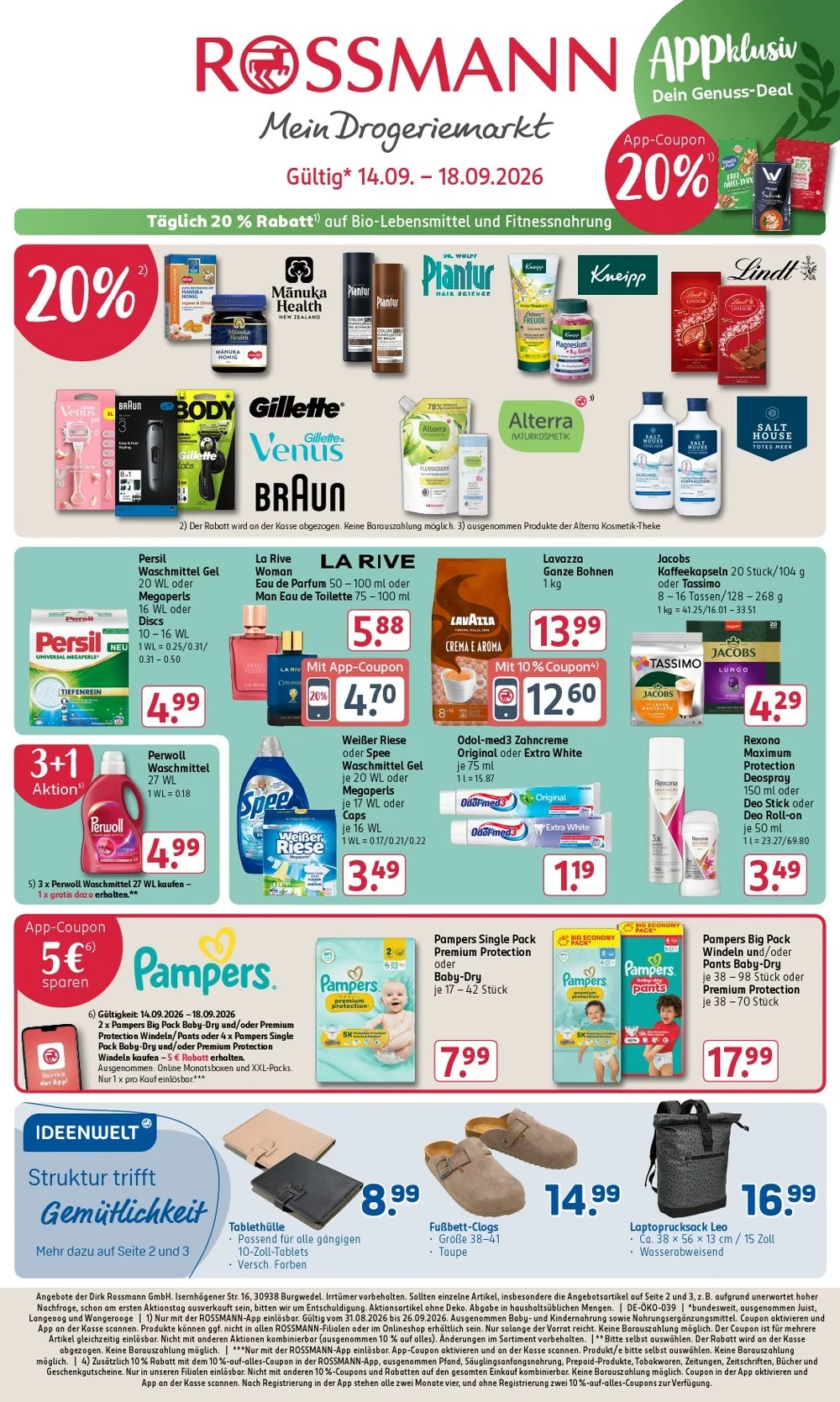 Rossmann Prospekt Aktuell ab 14.09.2026 | Nächste Woche Online Blättern 1 rossmann prospekt kw-38