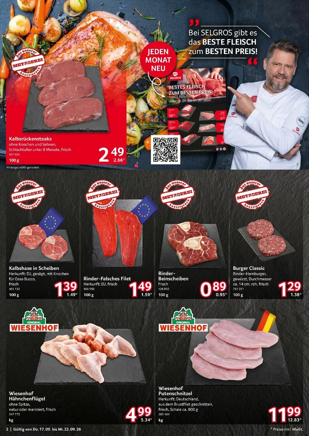 Selgros Prospekt (Food) Aktuell ab 17.09.2026 | Nächste Woche Online Blättern 2 selgros food prospekt september 17 23 2